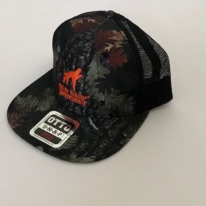 OTTO Camo Trucker Hat with Orange Logo